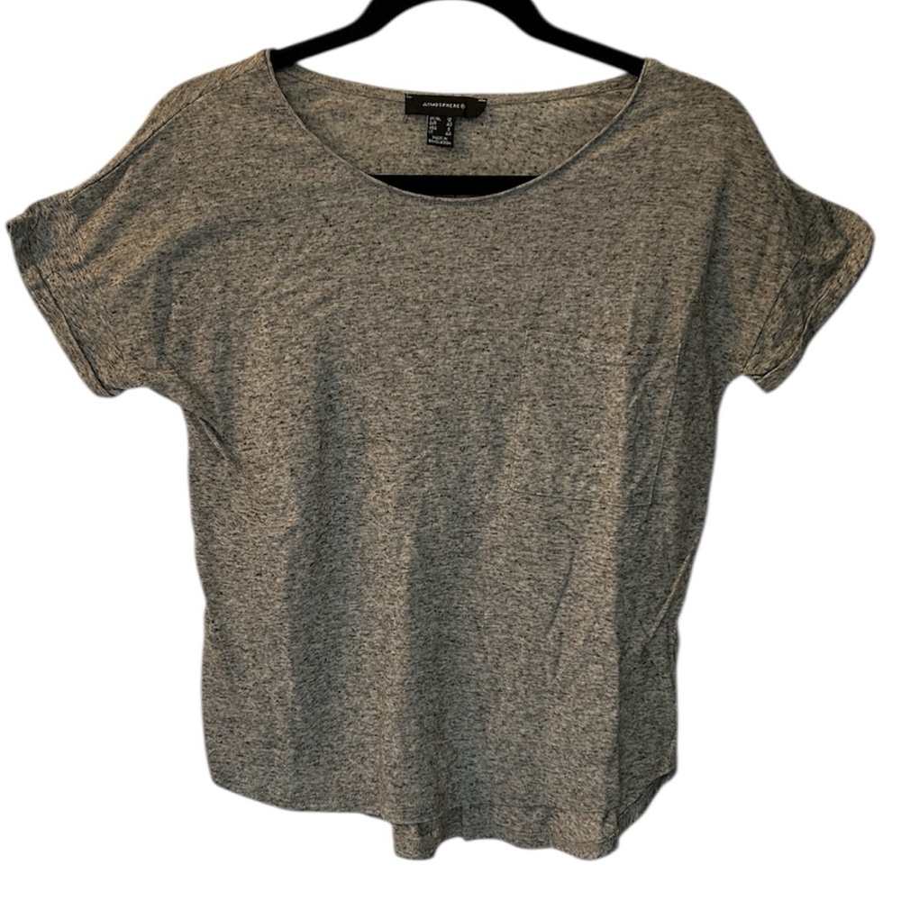🎁 Atmosphere Women's Heather Gray Short Sleeve Crewneck Tee size 8